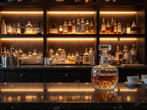 Luxury collection with gold and black themed bottles, opulent and sophisticated presentation